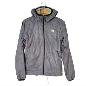 The North Face Women's Gray Hooded Windbreaker Jacket